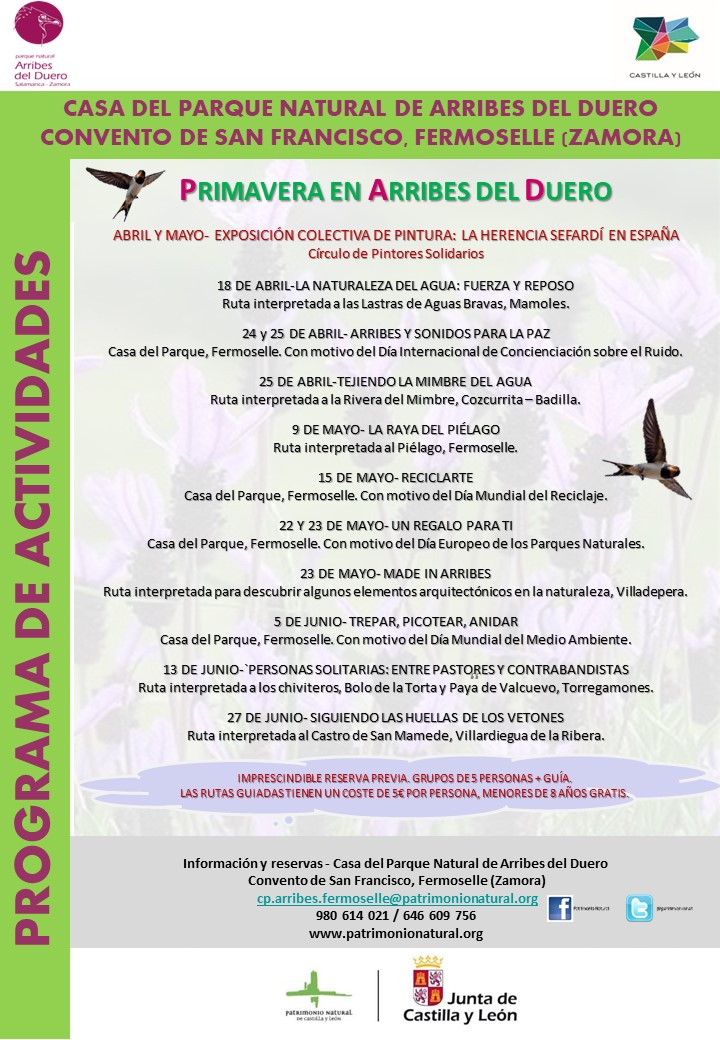 Cartel Actividades Primavera Casa del Parque Fermoselle