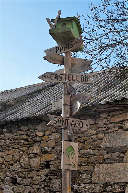 Señalización Camino Santiago en Aciberos