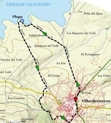 Mapa Camino de Villardeciervos