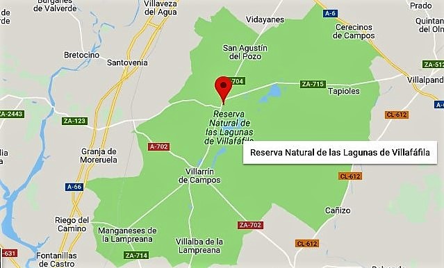 Mapa Lagunas de Villafafila