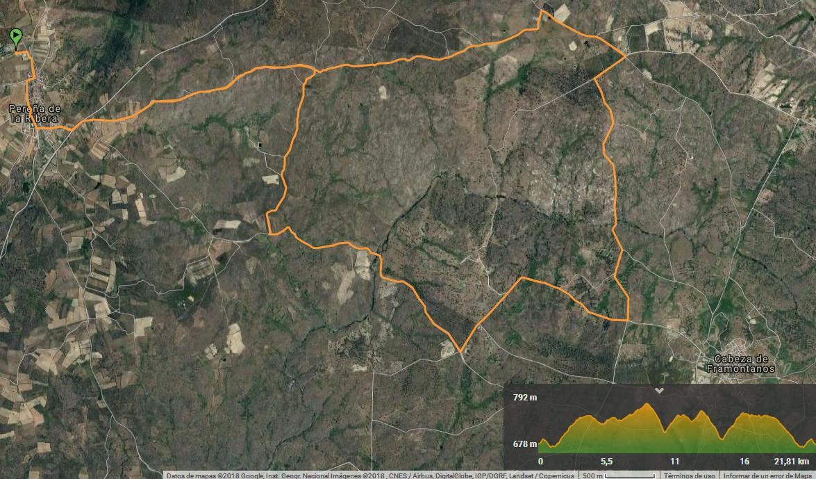 Mapa del Camino del Puente Nuevo